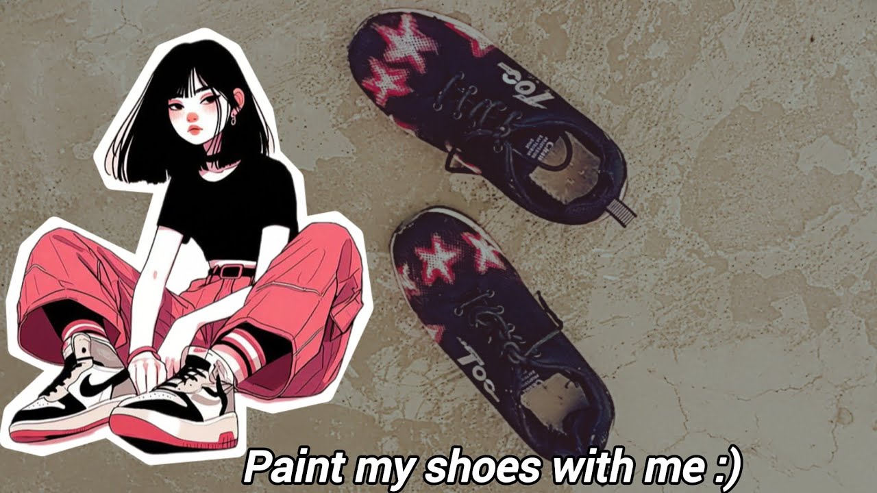Painting my shoes(boredom made me do it) 🕸