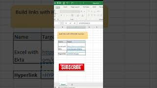 How to create a Hyperlink with an Excel Formula