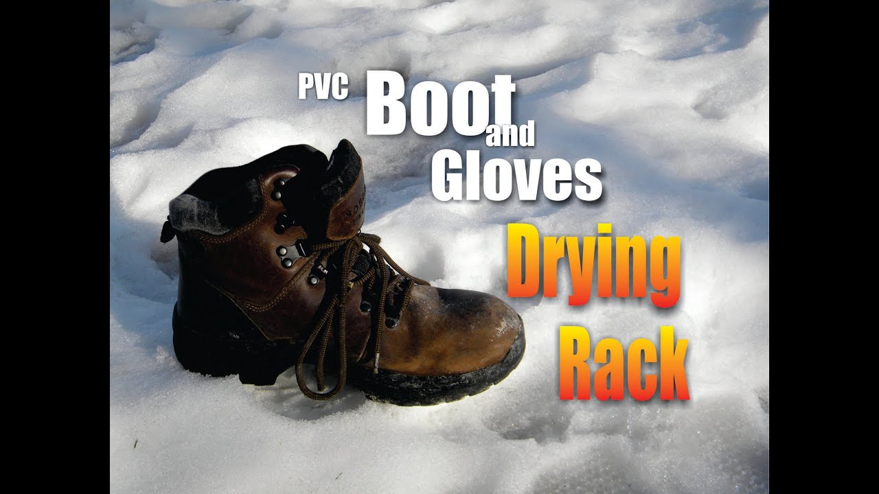 DIY Easy PVC Boot and Glove Drying Rack - YouTube