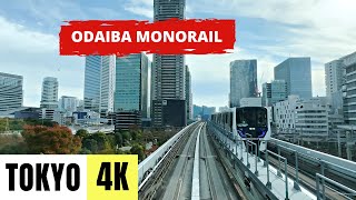 TOKYO, JAPAN 🇯🇵 [4K] Riding Monorail to ODAIBA — Yurikamome Line