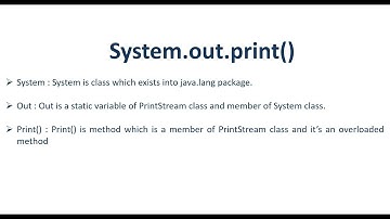 What is System.out.print in java