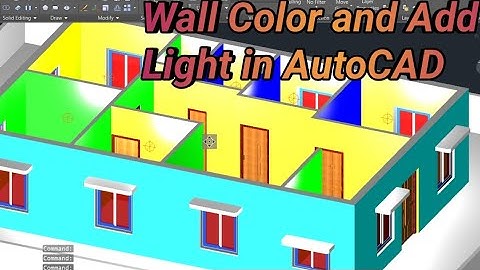 AutoCAD House Design (3D)- Part 4-walls Color and add lights
