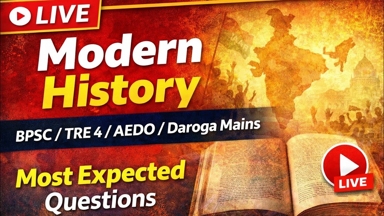 Modern History Most Important Questions 2026 | BPSC #TRE 4 #AEDO #Daroga Mains #viral
