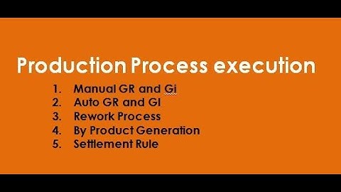 SAP PP Execution Manual & Auto GR/GI | Rework, By-product Process explained