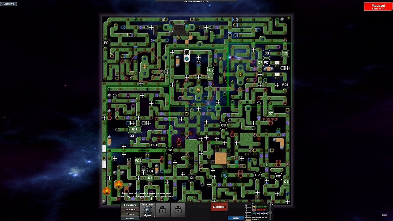 Creeper World 3 Colonial Space (2x Speed): Dawid8 BIRTHDAY CSM, by yum234