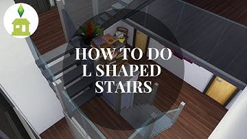 How to do L shaped stairs (CC Free) // The Sims 4: TIPS, TRICKS & CHEATS