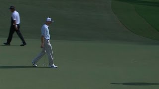 Jim Furyk holes lengthy birdie putt on No. 14 at Wyndham