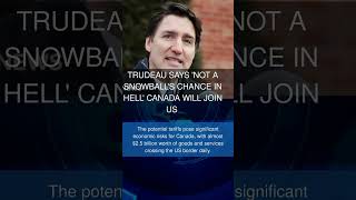 Trudeau says 'not a snowball's chance in hell' Canada will join US