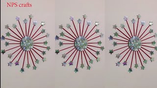 How To Make Wall Hanger With Waste Cd Diy Room Decoration Ideas Moon And Star Art Ideas