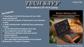 HP OmniBook 3 16” Snapdragon X AI Laptop Review 2026 | Copilot+ PC Worth It?