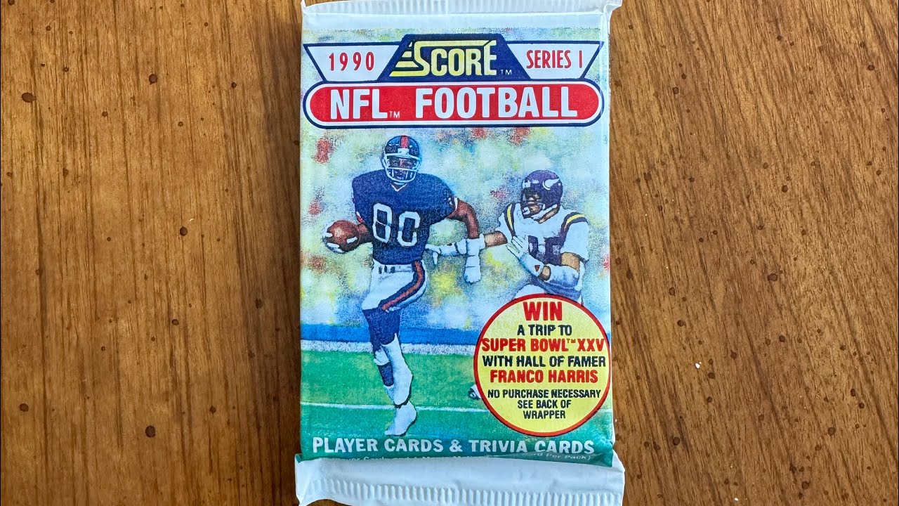 1990 Score NFL Series 1 Football cards opening rip - wax / cello pack