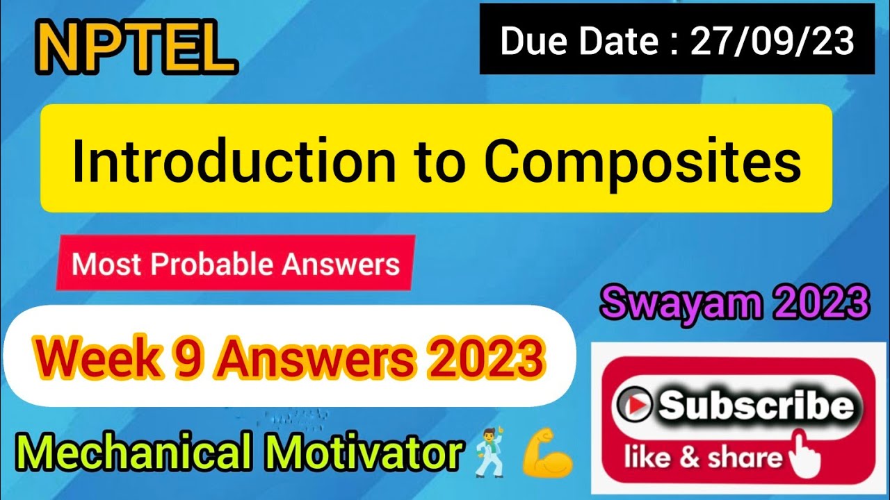 introduction to composites nptel assignment answers