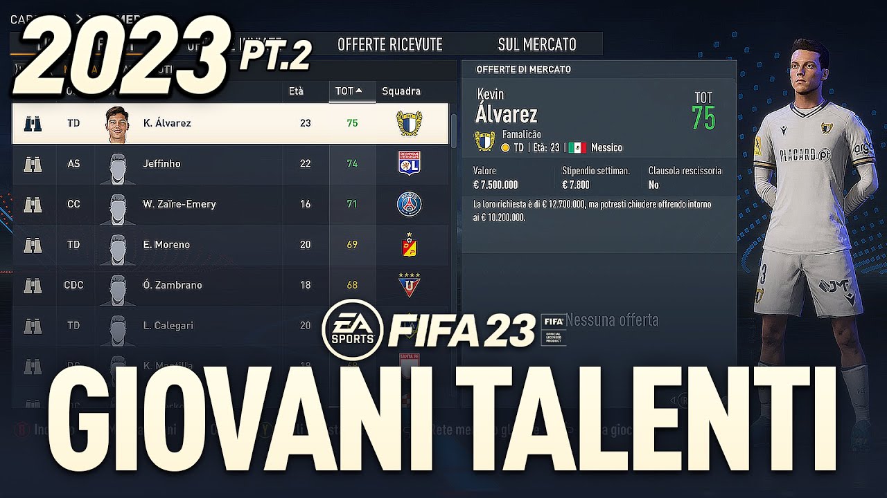 TOP NUOVI GIOVANI TALENTI AGGIUNTI SU FIFA 23 #2 [UFFICIALE] | FIFA 23  Carriera Allenatore - YouTube