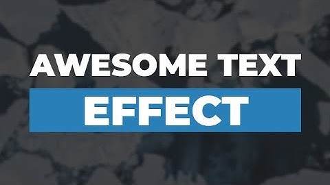 Awesome text effect on hover Using HTML & CSS