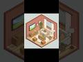 Drawing a Cozy Living Room 🐱✨ Isometric Art | Relaxing Procreate Process #shorts