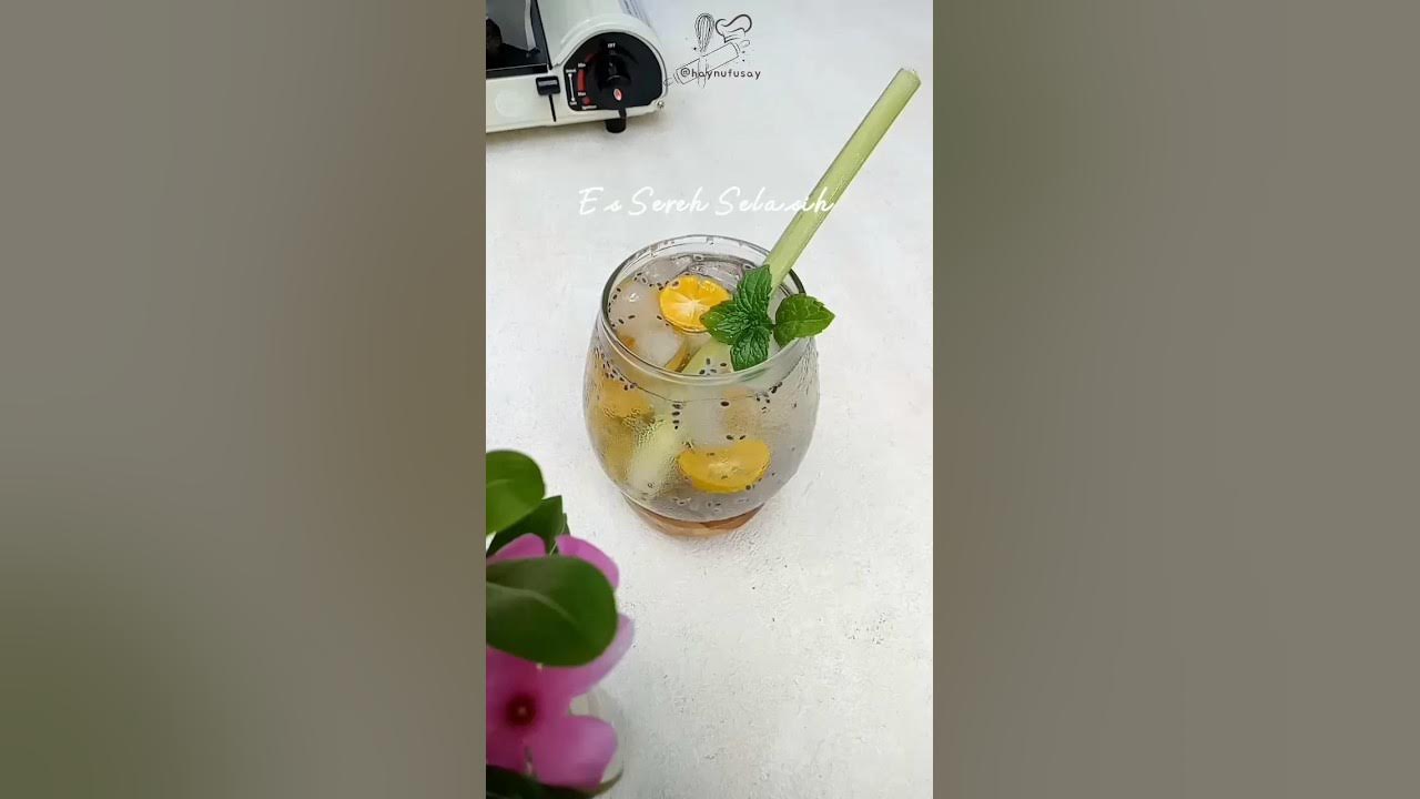 Es Sereh Selasih πΉ Minuman segar sehat dari bahan dapur Es Sereh Selasih πΉ Minuman segar sehat dari bahan dapur