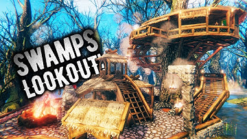 Valheim : The Buildthrough : Ep23 Swamp Treehouse base with Sunken Crypt add-on!
