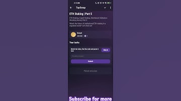 ETH Staking | Part 5 | TapSwap Code TapSwap Answer
