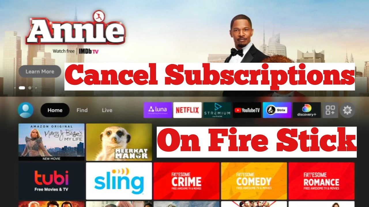 Cancel Subscriptions on your Fire TV device