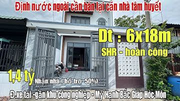 Nhà đẹp Đức Hoà ,mua ở đừng bỏ lở , nhà trệt lầu Dt 6x18 SHR hoàn công Mỹ Hạnh Bắc giáp Hóc Môn 