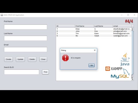 Java GUI crud with MYSQL Database XAMPP #4 - Create Read Update Delete  -  UPDATE