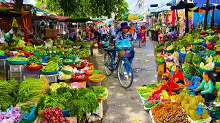 Food Rural TV, Plenty of Vegetables, Fish, Meat & More, Amazing Cambodian Food Market Scenes
