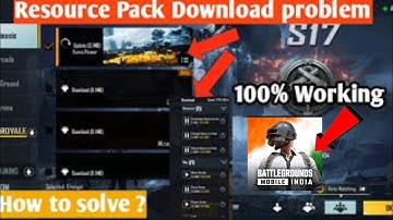 How To Battlegrounds Mobile India Resource Pack Download Problem  Solve 100% working Trick official