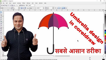 umbrella in corel draw | umbrella design in coreldraw | design umbrella | umbrella in corel draw