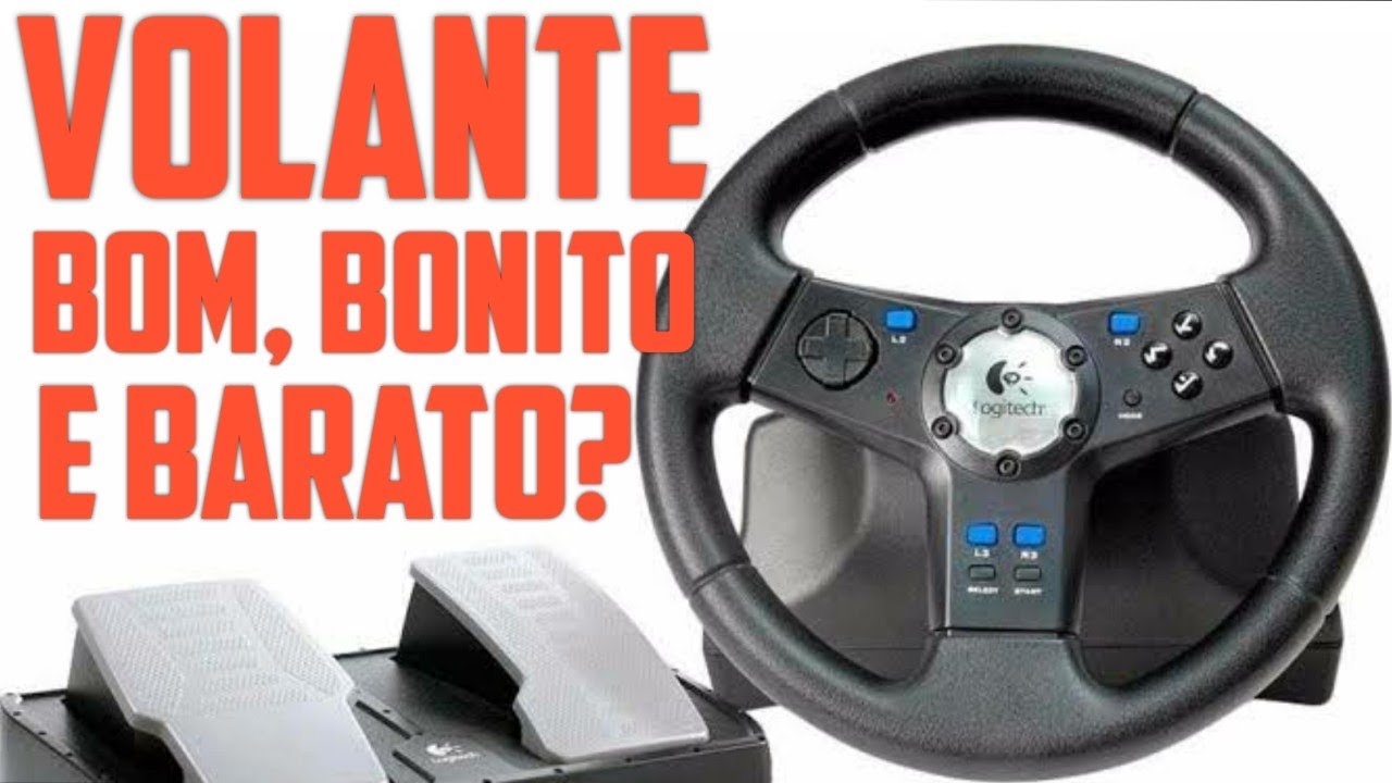 VOLANTE DE 100 REAIS? VOLANTE LOGITECH RALLY VIBRATION FEEDBACK WHEEL  UNBOXING, ANÁLISE E GAMEPLAY! 