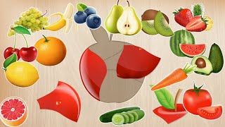 Fruits and Vegetables Puzzle Games – Fruits and Vegetables Names for Kids screenshot 1