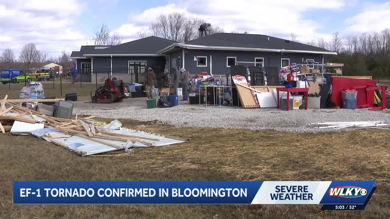 EF-1 tornado confirmed in Bloomington, Indiana - YouTube
