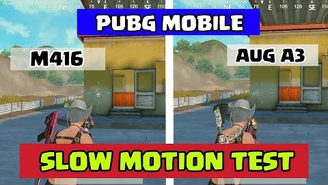 M4 and AUG A3 slow motion test | which gun has more damage and rate of fire | pubg mobile Hindi