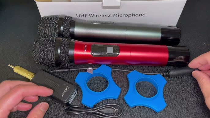 Bietrun Micro Karaoke sans Fil Bluetooth, UHF Microphone Dynamique