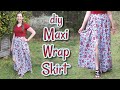 DIY Maxi Wrap Skirt | How to Make a Wrap Skirt without a Pattern | Easy Wrap Skirt Tutorial