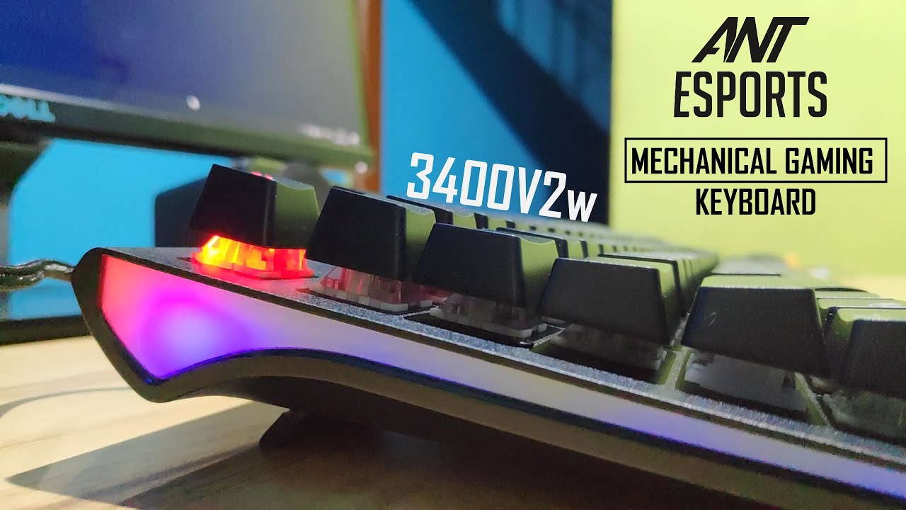 Best mechanical keyboard under 2000 Ant esports mk3400v2w YouTube