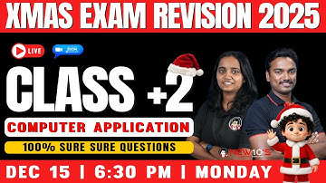 +2 COMMERCE COMPUTER APPLICATIONS  CHRISTMAS EXAM SURE SHOT QUESTION DISCUSSION | 2025 -26 | NEW10