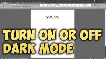 How to Change Word to Dark Mode - How to Make Microsoft Word Light Mode - Enable / Disable Dark Mode