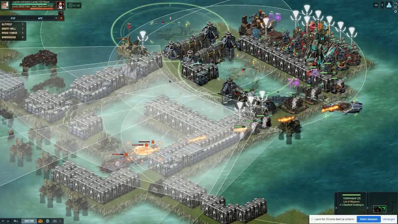 KIXEYE Battle Pirates  base def new fleet (3 Hellswarm) win