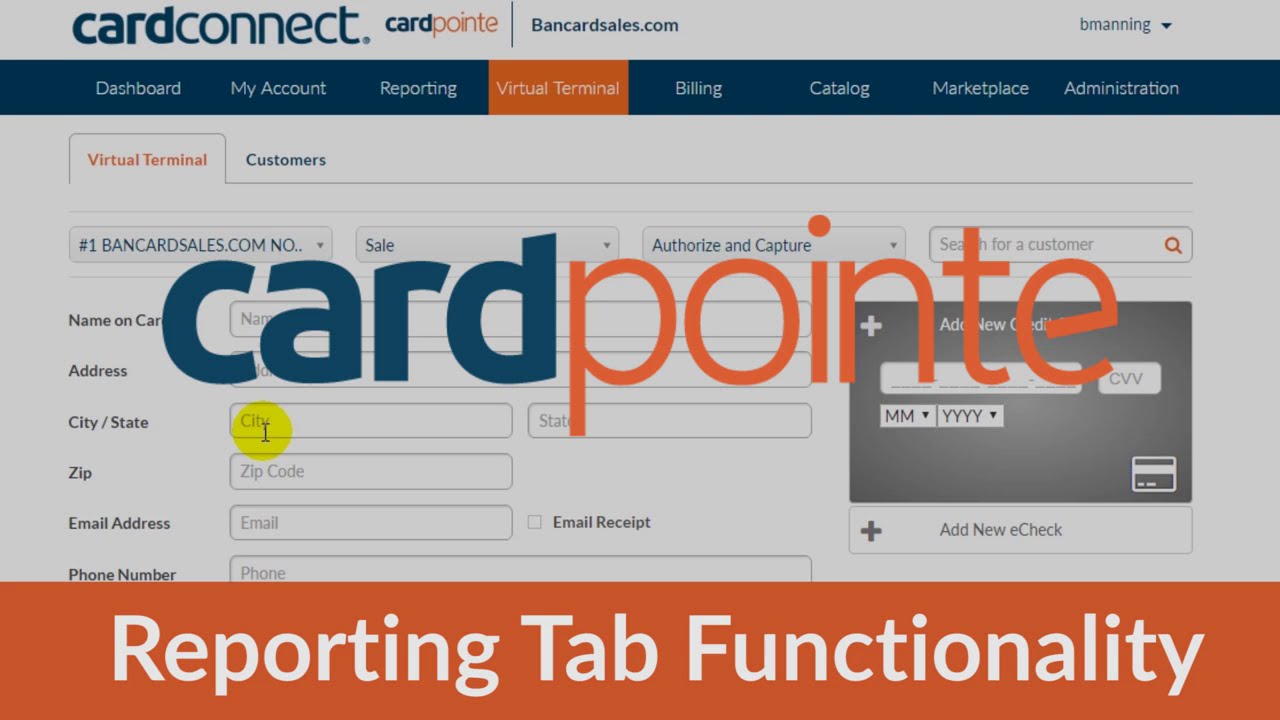 Cardpointe - Reporting Tab & Custom Search Functions