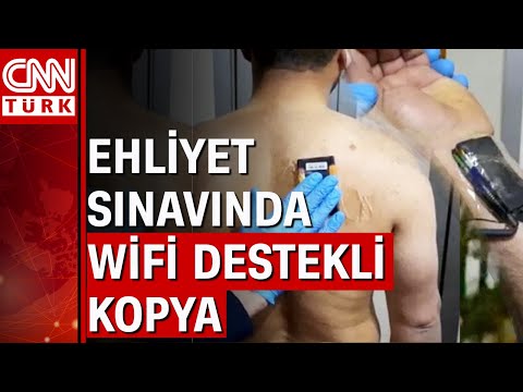 Ehliyet sınavına 6 bin liralık kopya düzeneğiyle girdi