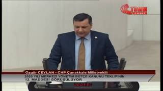 Chp Çanakkale Mi̇lletveki̇li̇ Özgür Ceylan Mecli̇s Konuşmasi-12Madde-18 Aralik 2019