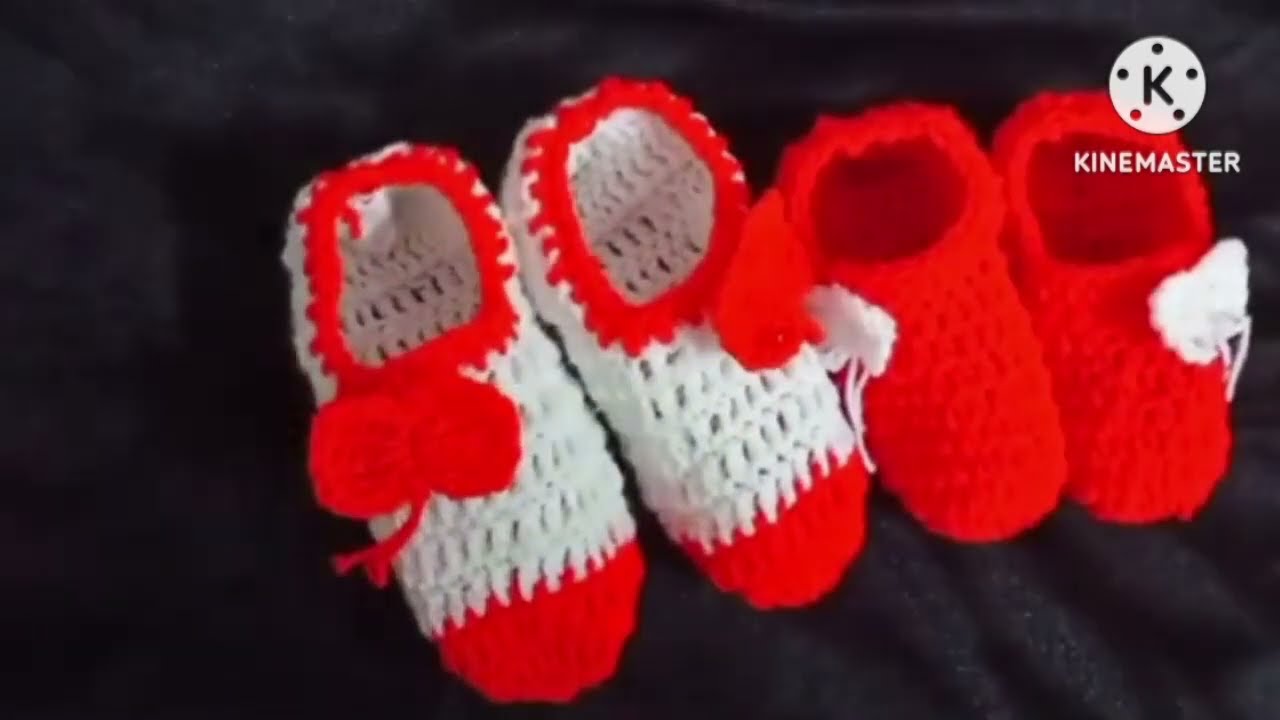 Baby booties/baby shoes/woolen baby shoes/simple and easy baby shoes/baby booties Hindi video/socks
