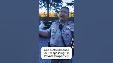Cop Gets Exposed For Trespassing On Private Property | Know Your Rights #idrefusal #shorts