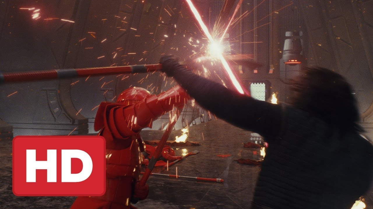 Star Wars: The Last Jedi': Watch Rey and Kylo Ren's Throne Room Fight Set  to 'Footloose,' a Bunch of Other Great Songs (Video)