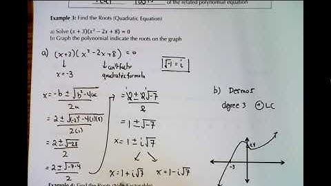MHF4U1 - 4.1 - Solving Polynomial Equations - Part 2
