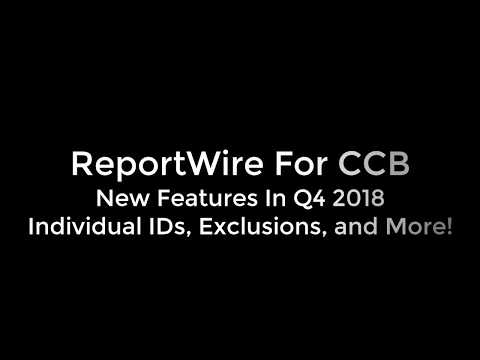 ReportWire for Church Community Builder New Features in 2018