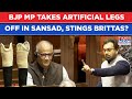 BJP S Master MP Takes Off Artificial Legs Puts On Parliament Table Watch John Brittas React