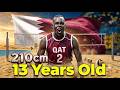 Mubarak Musa Thiik Madut "Beach" Volleyball Debut!!! | 13-Years-Old | 210cm | Qatar🇶🇦