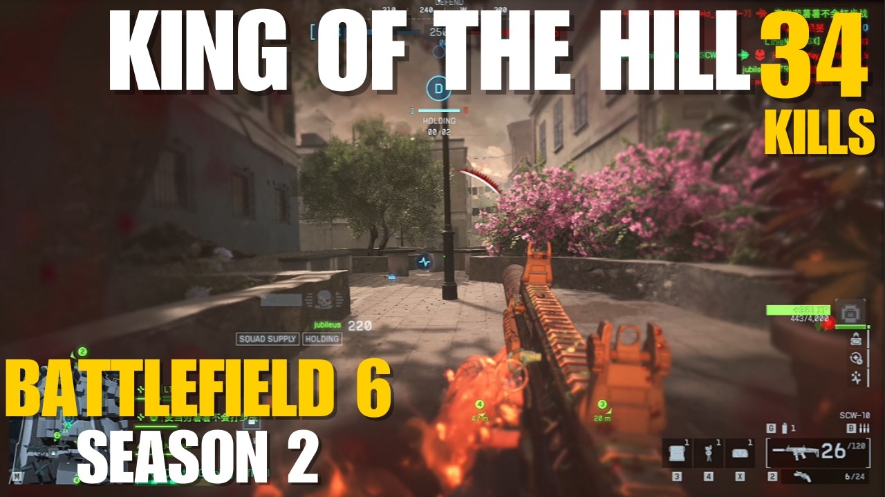 BATTLEFIELD 6 - KING OF THE HILL 34KILLS FULL Gameplay! Iberian Offensive Map! Season 2