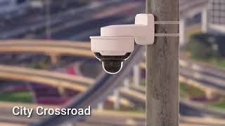 Hanwha Vision PNM-C19183RVTP 3 channel AI, IR and PTZ multi directional camera
